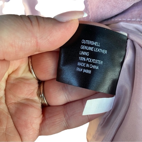 Monterey Bay Pink/Purple Leather Jacket I Size: S - Picture 15 of 16